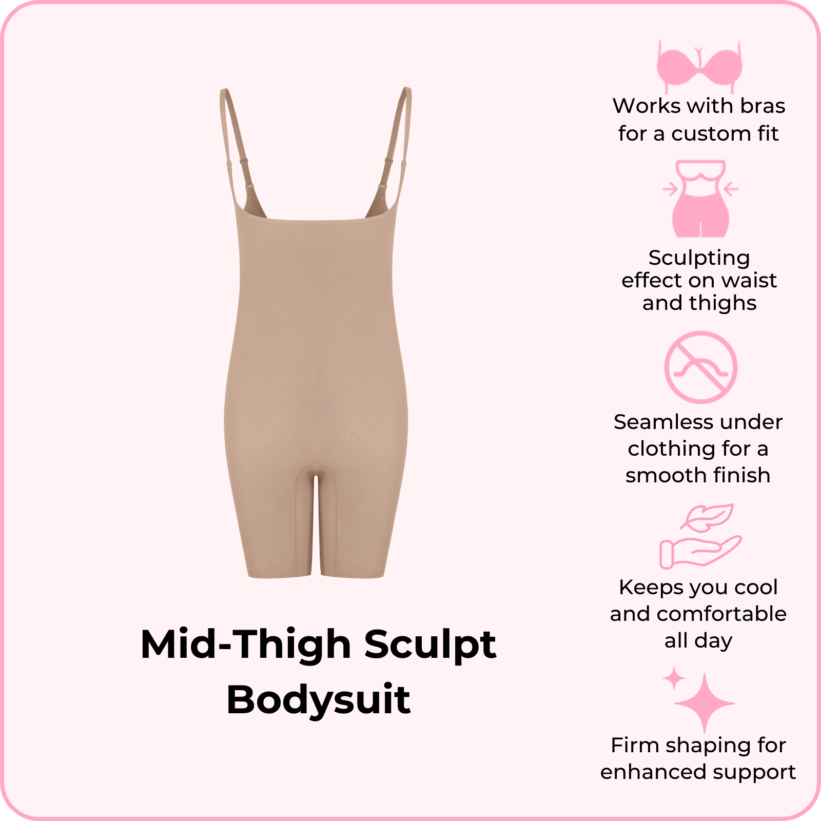 Mid-Thigh Sculpt Bodysuit: Sculpt and Shape | BOOMBA