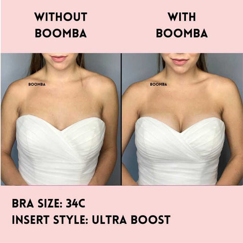 BOOMBA - Ultra Boost Inserts are rounded-triangular-shaped inserts that add  up to 2 cup sizes in seconds and instantly give you that extra *oomph*  factor— plus, did we mention that they are