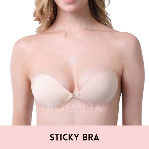 Cheap Strapless Silicone Deep U Bra Self-adhesive Gel Sticky Invisible Bra  Bra Backless Dress Nude Bra