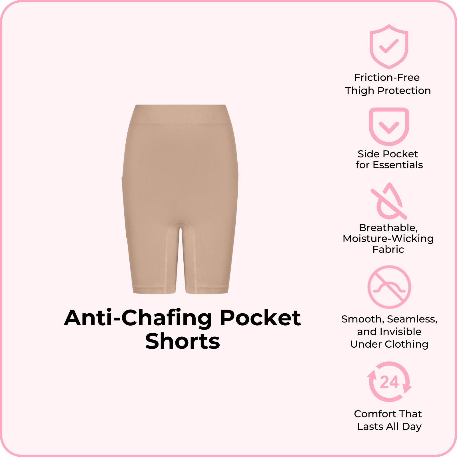 Anti-Chafing Pocket Shorts