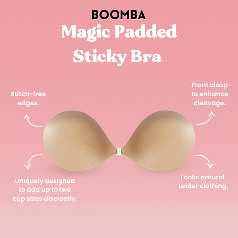 Magic Sticky Bra | Boomba Caramel Padded Sticky Bra main image 1